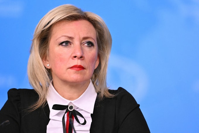 Người phát ngôn Bộ Ngoại giao Nga Maria Zakharova tại Moskva hồi tháng 1. Ảnh: AFP