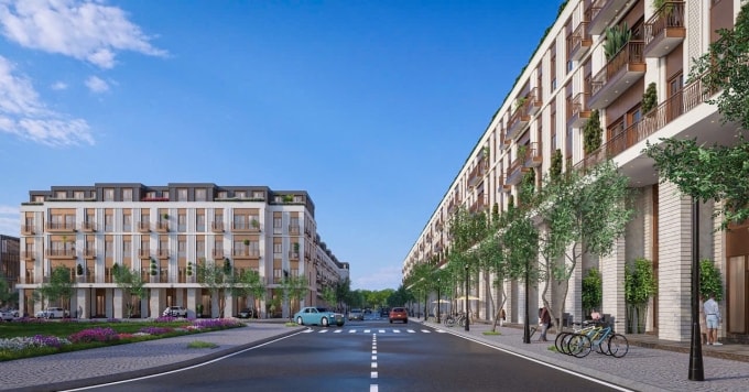 Dự án Cloud Reserve Central Tuy Hoa gồm 16 biệt thự, 118 căn liền kề. Ảnh: CĐT