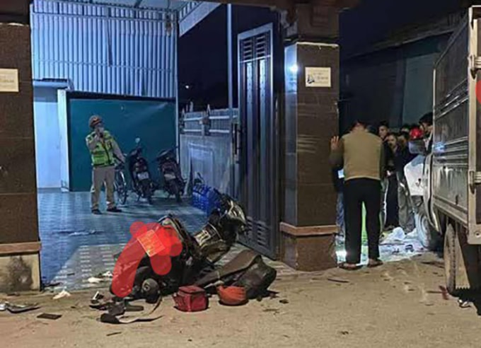 Hiện trường vụ tai nạn. Ảnh: Hùng Lê