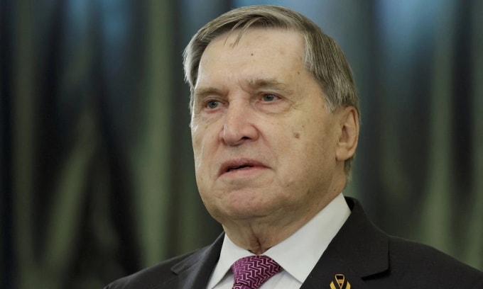 Cố vấn Yuri Ushakov tại Moskva hồi tháng 5/2024. Ảnh: Reuters