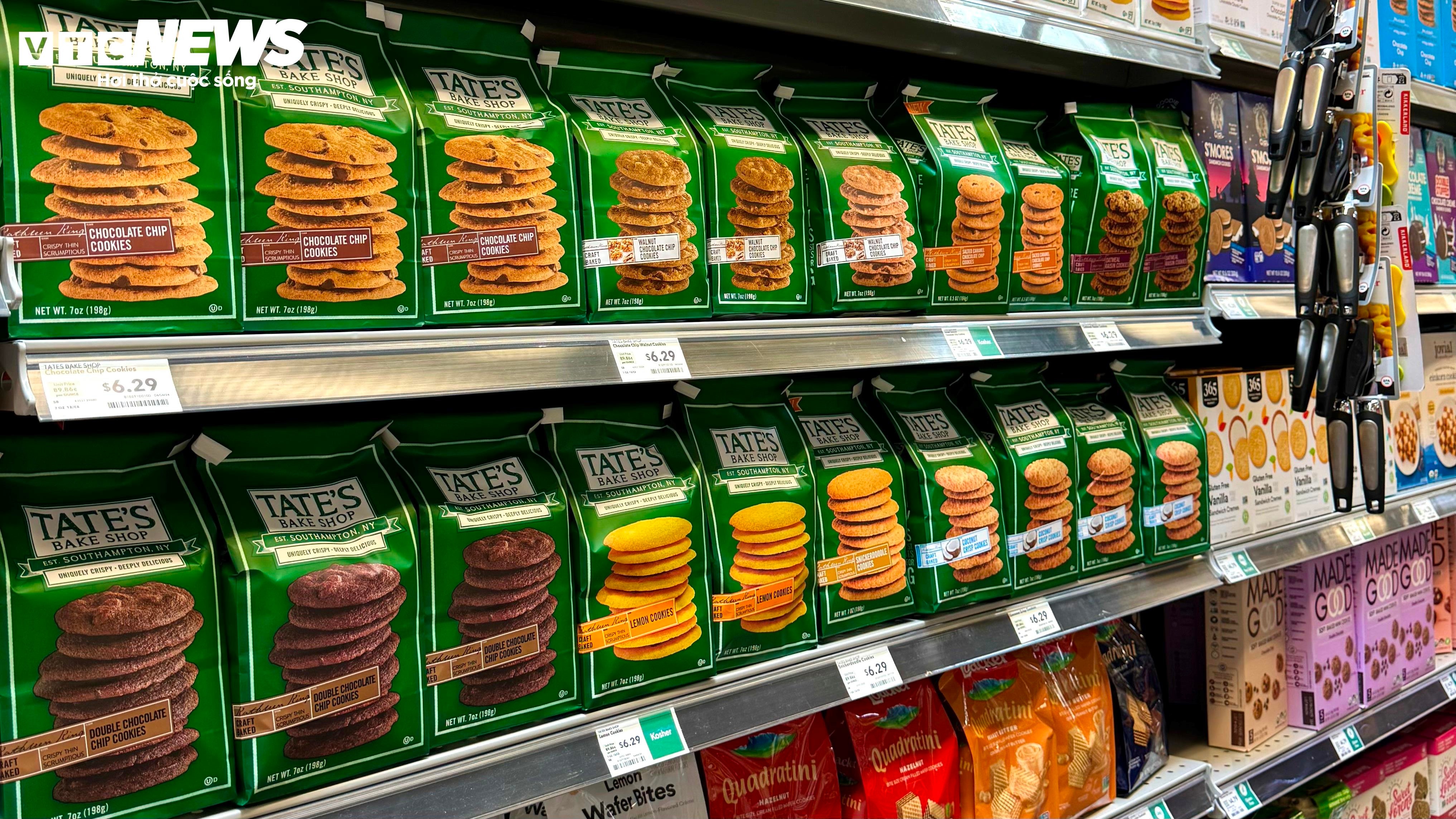 Các mặt hàng thực phẩm tại Mỹ (Ảnh: Diễm Châu)