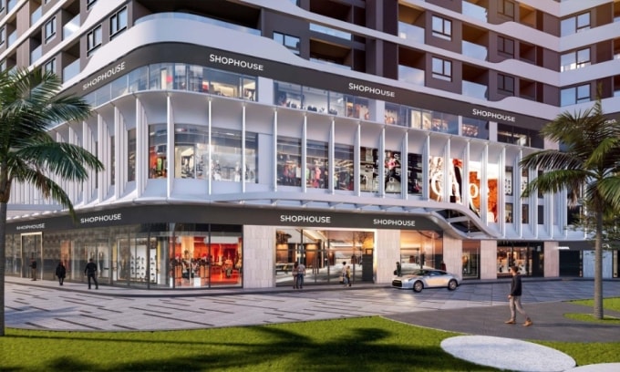 Khối đế thương mại đáp ứng nhu cầu mua sắm, giải trí, dịch vụ của cư dân. Ảnh: VPG