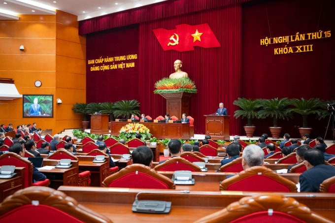 Phiên khai mạc Hội nghị Trung ương 15 khóa 13, sáng 22/12. Ảnh: Phạm Thắng