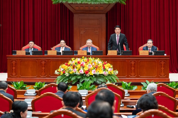 Lãnh đạo Đảng, Nhà nước tại hội nghị. Ảnh: Phạm Thắng