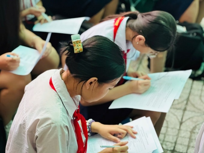 Học sinh THCS Trần Văn Đang trong một hoạt động. Ảnh: Fanpage Liên Đội Trần Văn Đang