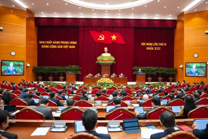 Hội nghị Trung ương 15 khai mạc tại trụ sở Trung ương Đảng. Ảnh: Phạm Thắng