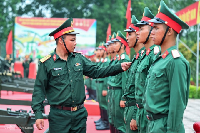 Lữ đoàn Pháo binh 45 tham gia diễn tập Pháo lễ cho Đại lễ A80. Ảnh: Phạm Chiểu