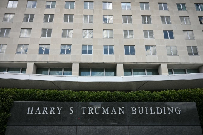 Tòa nhà Harry S Truman, trụ sở chính của Bộ Ngoại giao Mỹ, tại thủ đô Washington. Ảnh: AFP