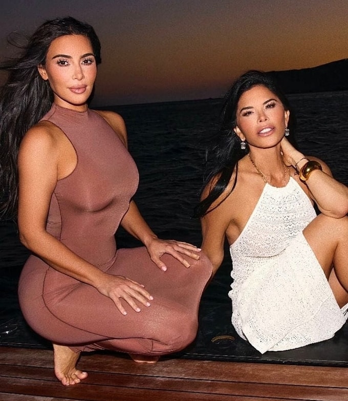 Kim Kardashian và vợ tỷ phú Jeff Bezos. Ảnh: Instagram/ Lauren Sánchez