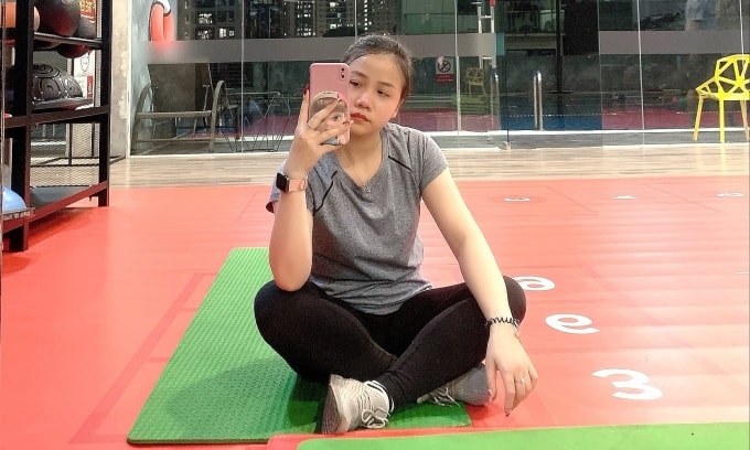 Độc giả Hải Yến thời còn chưa tập chạy bộ và phải chống chọi với bệnh tật. Ảnh: NVCC