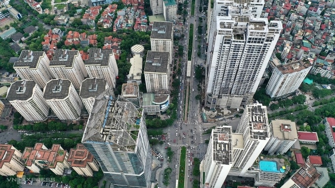 Một dãy chung cư ở trung tâm Hà Nội. Ảnh: Ngọc Thành