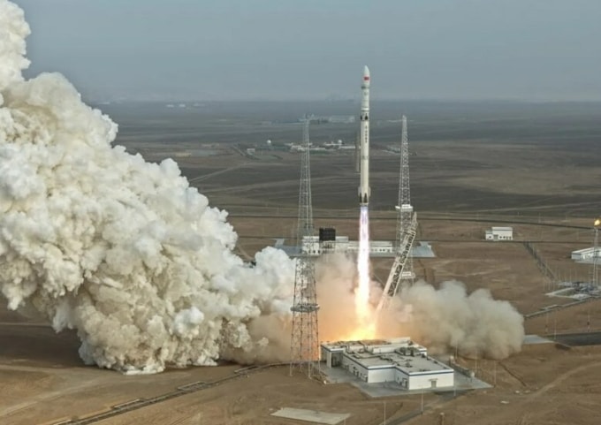 Tên lửa Trường Chinh 12A cất cánh ngày 23/12. Ảnh: CASC