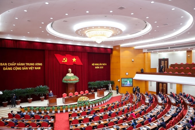 Phiên bế mạc Hội nghị Trung ương 15 khóa 13, sáng 23/12. Ảnh: Nhật Bắc