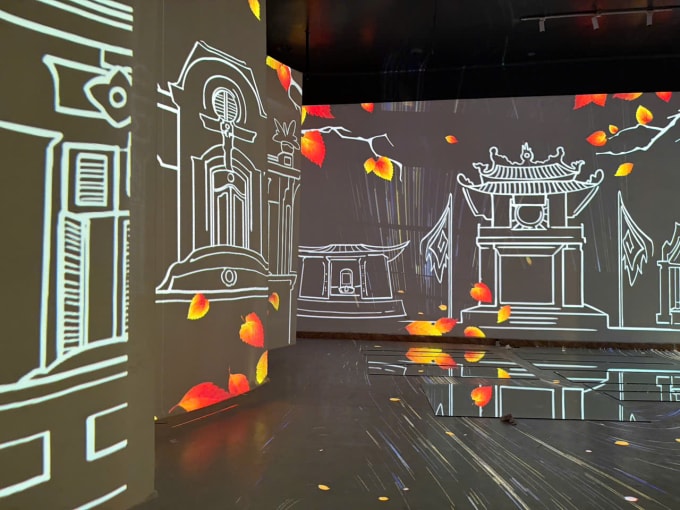 Không gian triển lãm số Hà Nội Rạng Rỡ - Ánh sáng và Di sản sẽ được khai mạc tối 26/12. Nguồn: Sở Văn hóa Hà Nội