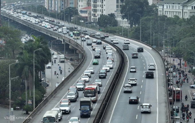 Đường Vành đai 3 trên cao. Ảnh: Ngọc Thành