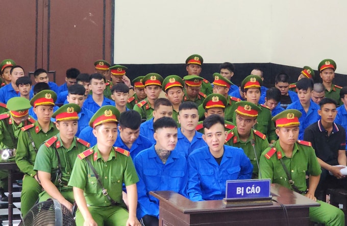 Các bị cáo tại tòa. Ảnh: Nam An