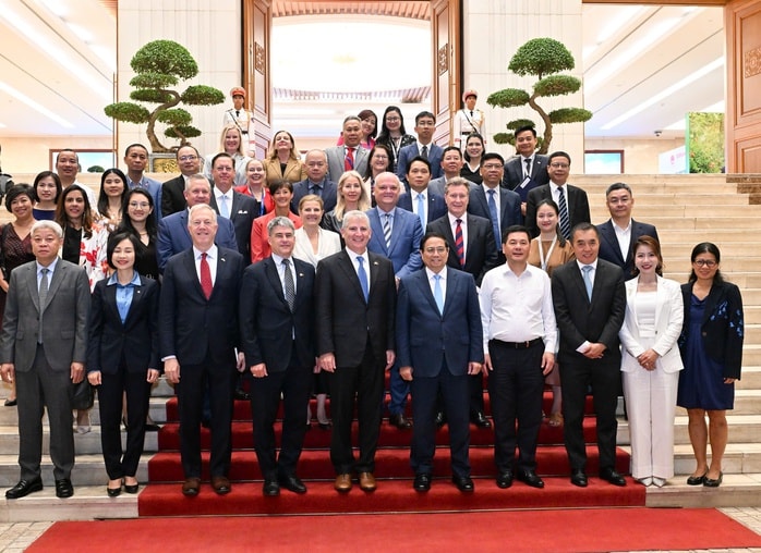 Thủ tướng Phạm Minh Chính làm việc với Hội đồng Kinh doanh Mỹ - ASEAN- Ảnh 1.