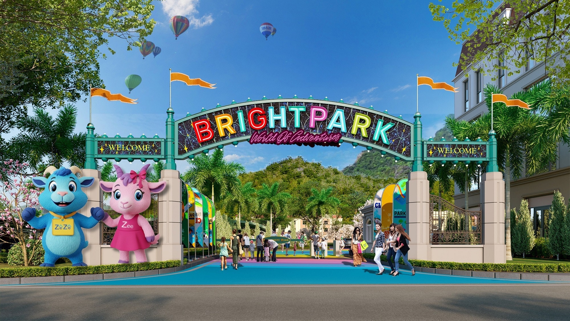 Công viên giải trí Bright Park nằm trong quần thể sân gôn Legend Valley Country Club 36 hố và Khách sạn Legend Valley Hotel tại Ninh Bình.