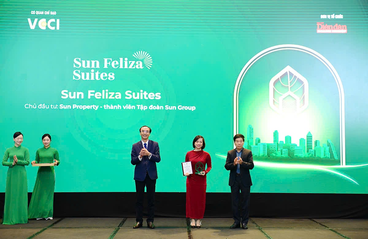 Chương trình Bình chọn “Dự án Đáng sống” năm 2025 xướng tên Sun Feliza Suites ở hạng mục Dự án tiềm năng. (Ảnh: BTC)
