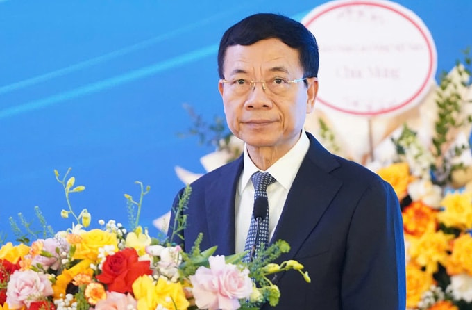 Bộ trưởng Nguyễn Mạnh Hùng phát biểu tại Đại hội công đoàn Khoa học và Công nghệ Việt Nam, ngày 24/12. Ảnh: Lưu Quý