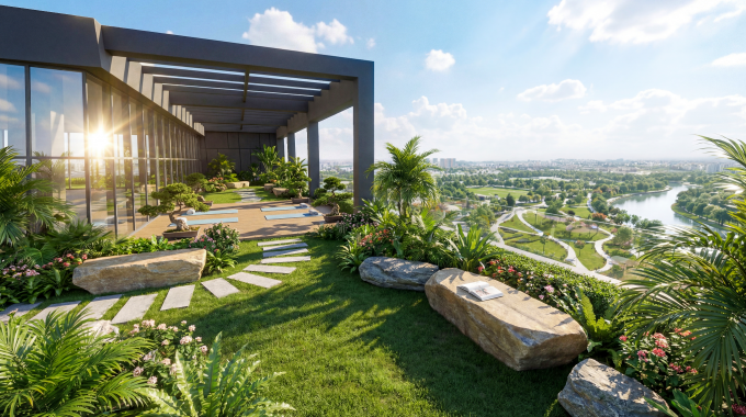 Phối cảnh không gian xanh tại dự án. Ảnh: Xuân Cầu Holdings