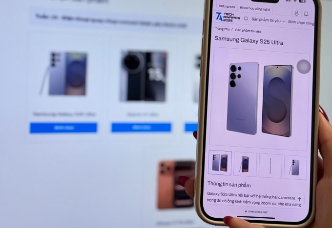 Giao diện cổng bình chọn Điện thoại chụp, quay concert được yêu thích nhất. Ảnh: Thái Anh