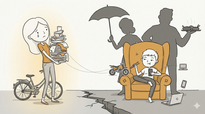 Em trai trộm tiền của cô giáo vẫn được mẹ bênh chằm chặp