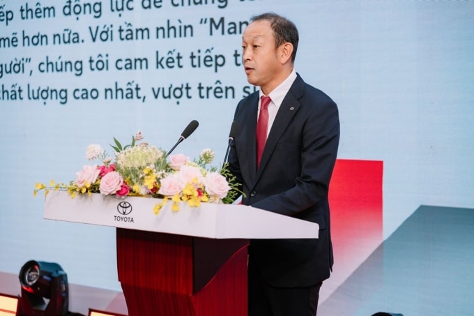 Ông Nakano Keita - Tổng giám đốc Toyota Việt Nam phát biểu. Ảnh: TMV