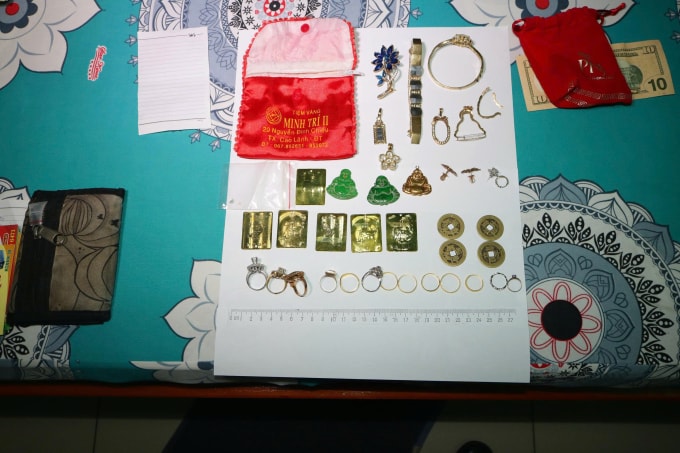 Tang vật vụ trộm. Ảnh: Phước Thanh