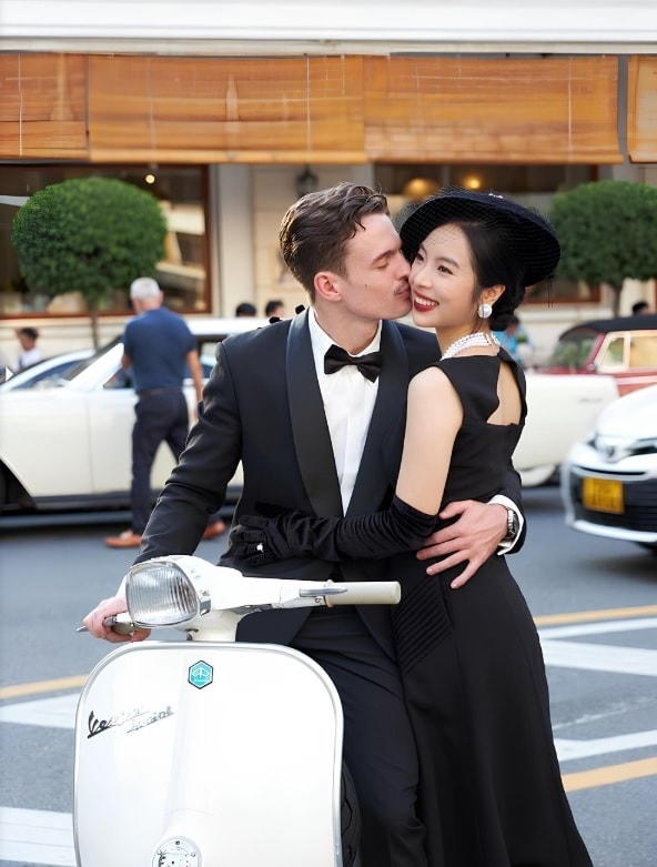 Vợ chồng Mai Anh và Matthew chụp ảnh cưới, năm 2024. Ảnh nhân vật cung cấp