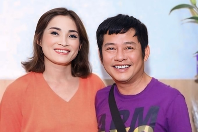 Vợ chồng nghệ sĩ Tấn Beo khi anh còn khỏe. Ảnh: Nhân vật cung cấp