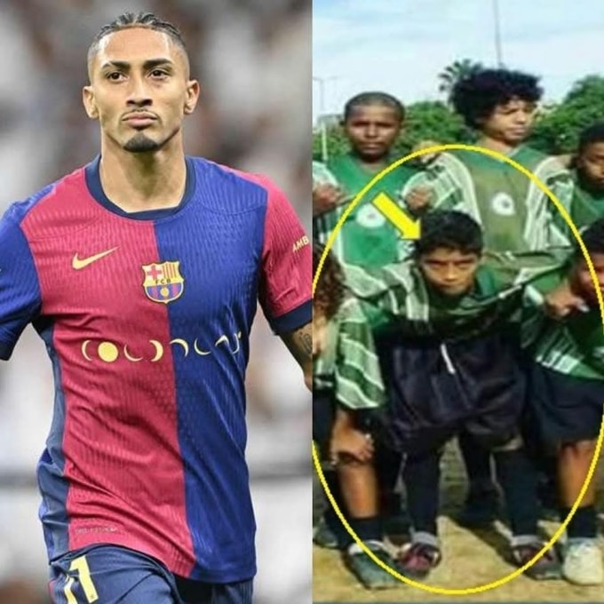 Trước khi trở thành siêu sao của Barca và tuyển Brazil, Raphinha cũng xuất thân từ khu ổ chuột với các đội bóng đường phố ở Restinga.