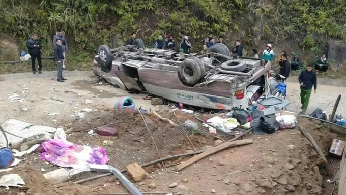 Hiện trường vụ tai nạn. Ảnh: Hoàng Phong