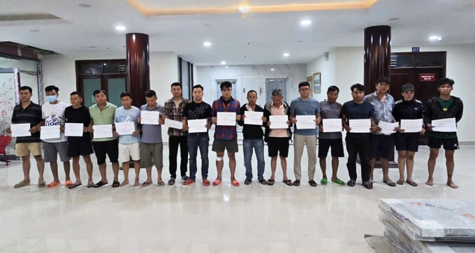 Những nghi can bị bắt. Ảnh: Bộ Công an