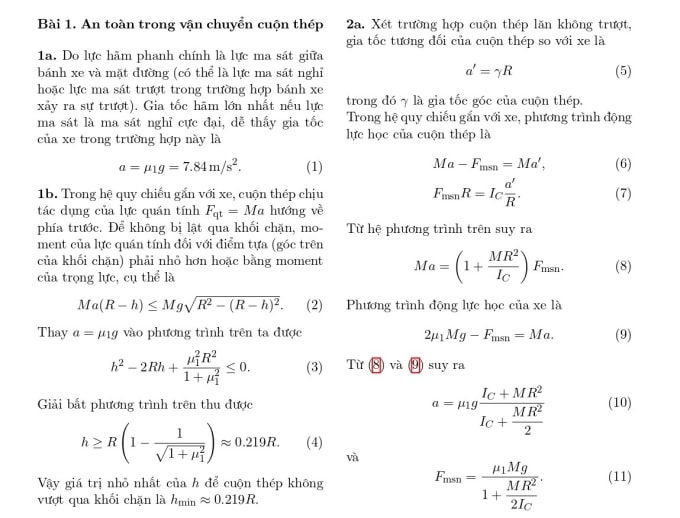 Gợi ý giải đề Vật lý thi học sinh giỏi quốc gia ngày 2