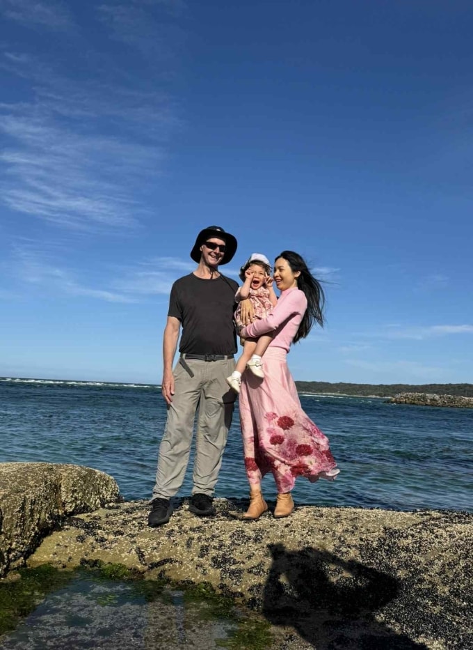 Gia đình chị Ngô Thị Bắc ở bang Tasmania, Australia. Ảnh: Nhân vật cung cấp