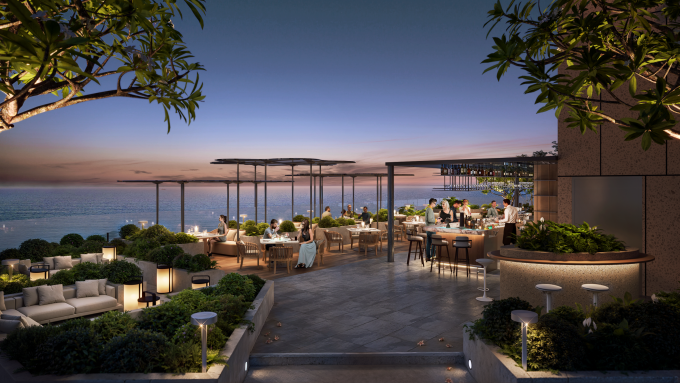 Phối cảnh Rooftop bar tại tầng thượng của Q1 Tower. Ảnh: Phát Đạt