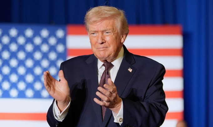 Tổng thống Mỹ Donald Trump tại sự kiện ở Rocky Mount, bang Bắc Carolina ngày 19/12. Ảnh: AP