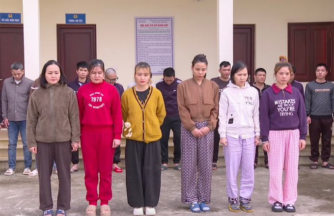 Đường dây có sự tham gia của nhiều phụ nữ. Ảnh: Công an cung cấp