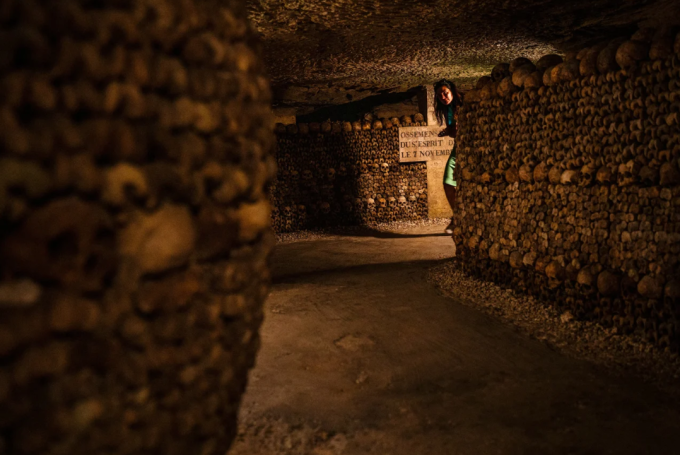 Hầm mộ Paris. Ảnh: AFP