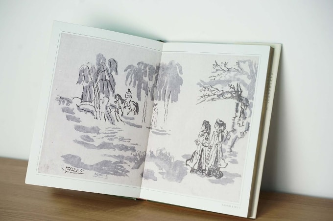 Tranh của danh họa Nguyễn Tư Nghiêm trong ấn bản. Ảnh: Nhã Nam