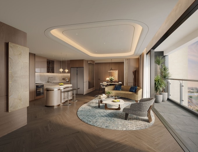 Phối cảnh thiết kế nội thất căn hộ. Ảnh: Masterise Homes