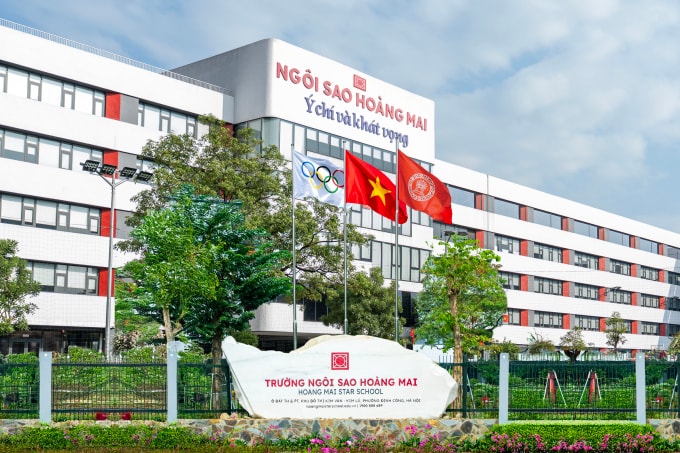 Khuôn viên trường Ngôi Sao Hoàng Mai, nơi tổ chức kỳ thi đánh giá năng lực và xét học bổng. Ảnh: Trường Ngôi Sao Hoàng Mai