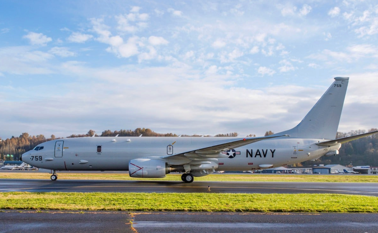 Máy bay P-8A Poseidon tại sân bay Boeing Field ở Seattle, Washington. (Ảnh: Hải quân Mỹ)