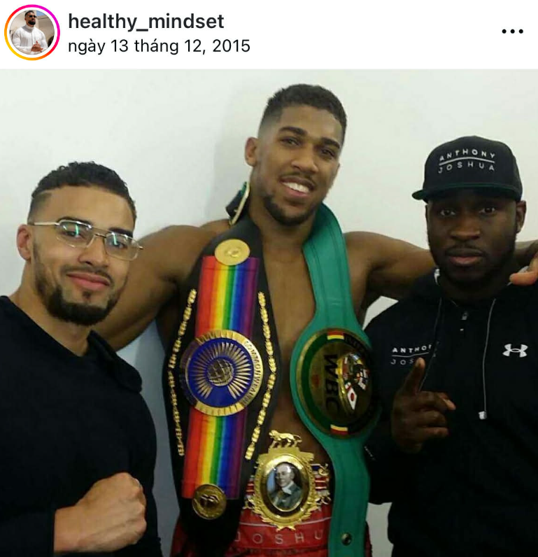 Bài đăng đầu tiên trên Instagram của Ayodele chính là ảnh chụp cùng Anthony Joshua.
