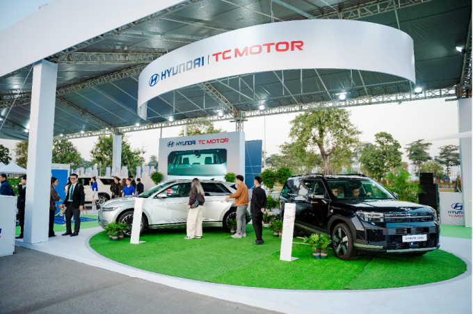 Không gian trưng bày Hyundai | TC Motor tại triển lãm Vietnam Mobility Show 2025. Ảnh: HTV