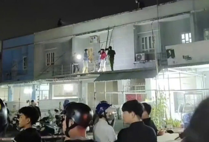 Hiện trường vụ án mạng. Ảnh: Thái Hà