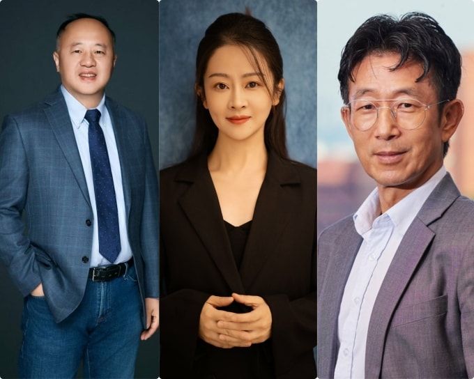 Từ trái qua: Liu Jun, Hu Yijuan, Zhou Ming . Ảnh: Jun S Liu, BiCMR và LinkedIn