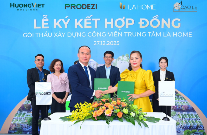 Lễ ký kết hợp tác Prodezi và Cao Lê Land Concept. Ảnh: Prodezi