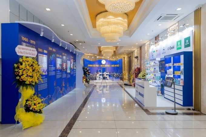 Không gian trưng bày dịp kỷ niệm 65 năm thành lập công ty. Ảnh: Bông Bạch Tuyết